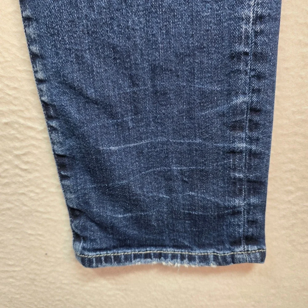 Mavi Jeans Denim Men 32x32 Blue Slim Straight Medium Wash Whiskered Stretch